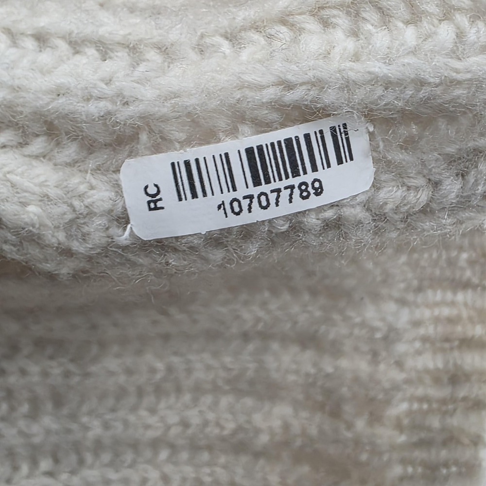 Madewell Sweater Womens S Beige Merino Wool V Neck Chunky Knit Pullover Casual - Picture 7 of 9